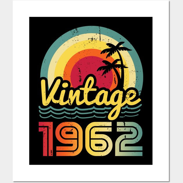 Vintage 1962 Made in 1962 61th birthday 61 years old Gift Wall Art by Winter Magical Forest